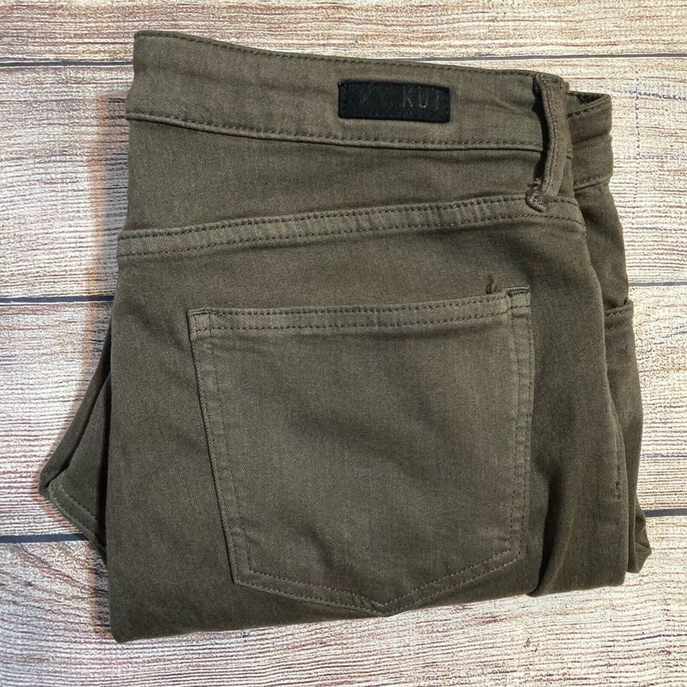 Kut from the Kloth Women's 12 High Rise Ankle Skinny Jeans Green
